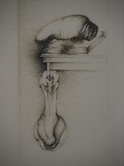 Fred DEUX : Tablature, Gravure originale signée 2