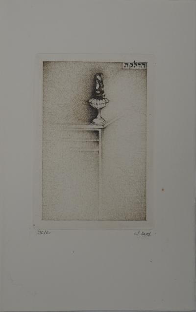 Fred DEUX : Lampe noire, Gravure originale signée 2