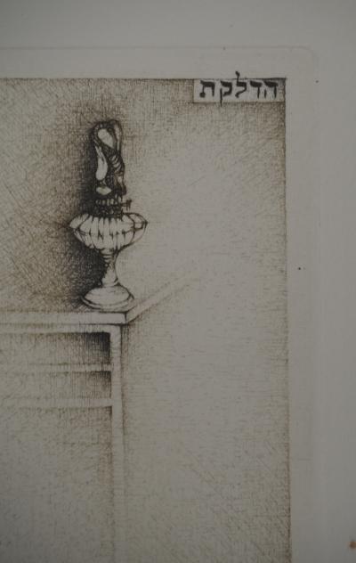 Fred DEUX : Lampe noire, Gravure originale signée 2