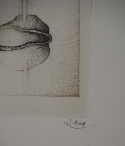 Fred DEUX : Kiddousch, Gravure originale signée 2