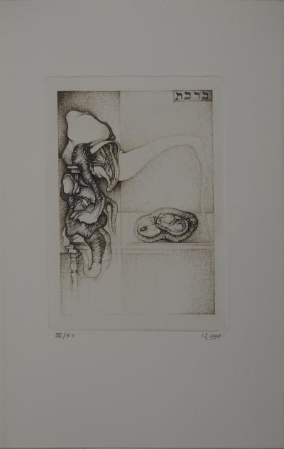 Fred DEUX : Bénédiction, Gravure originale signée 2