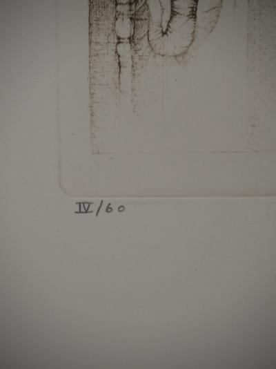 Fred DEUX : Bénédiction, Gravure originale signée 2