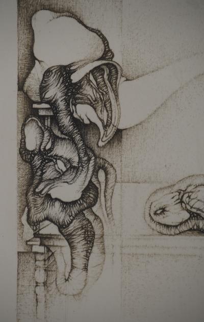 Fred DEUX : Bénédiction, Gravure originale signée 2