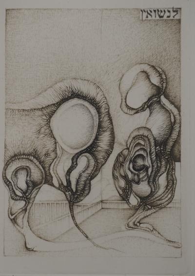 Fred DEUX : Les noces, Gravure originale signée 2