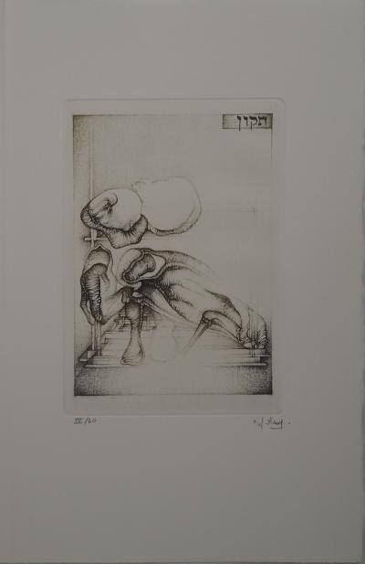 Fred DEUX : Le rituel, Gravure originale signée 2