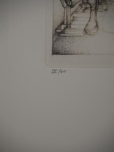 Fred DEUX : Le rituel, Gravure originale signée 2