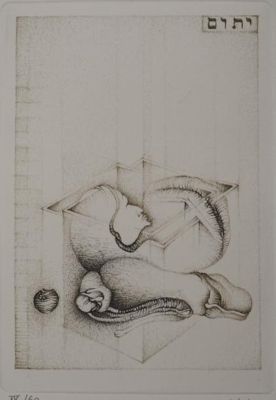 Fred DEUX : Orphelin, Gravure originale signée 2