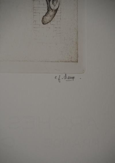Fred DEUX : Quatre temps, Gravure originale signée 2