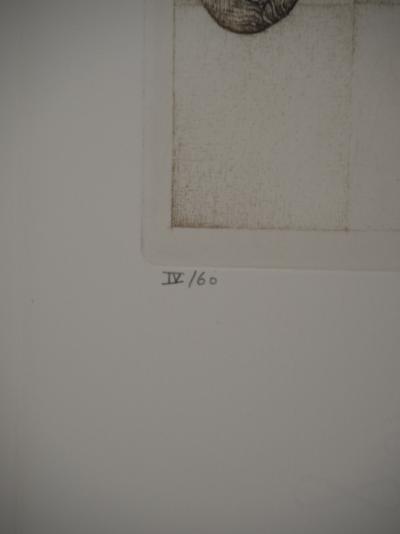 Fred DEUX : Quatre temps, Gravure originale signée 2