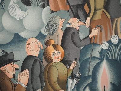 Raymond PEYNET : L’entrée au Paradis, Lithographie originale signée 2