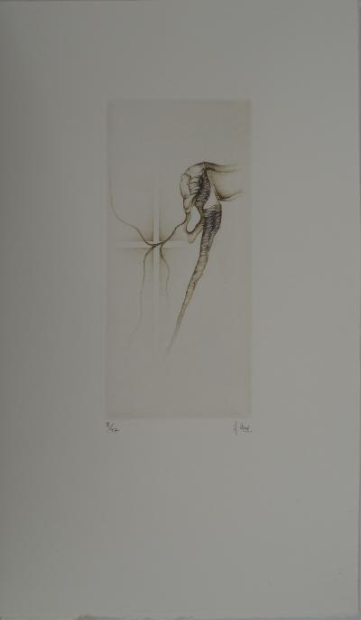 Fred DEUX : Les racines, Gravure originale signée 2