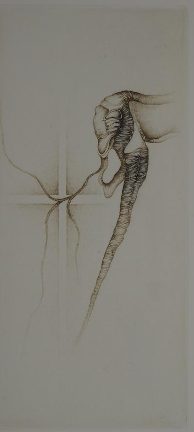 Fred DEUX : Les racines, Gravure originale signée 2