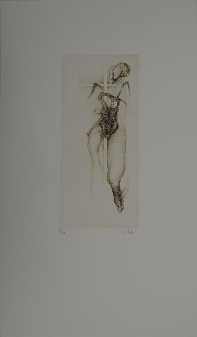 Fred DEUX : Bois anthropomorphe, Gravure originale signée 2