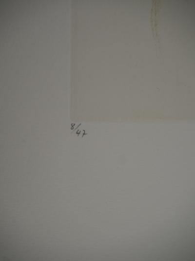 Fred DEUX : Bois anthropomorphe, Gravure originale signée 2