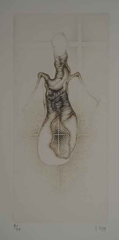 Fred DEUX : Le bourgeonnement, Gravure originale signée 2