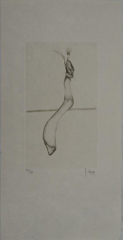 Fred DEUX : Si longue, Gravure originale signée 2