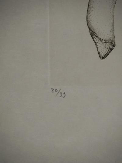 Fred DEUX : Si longue, Gravure originale signée 2