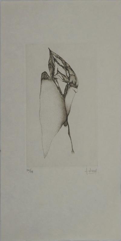 Fred DEUX : Relatif, Gravure originale signée 2