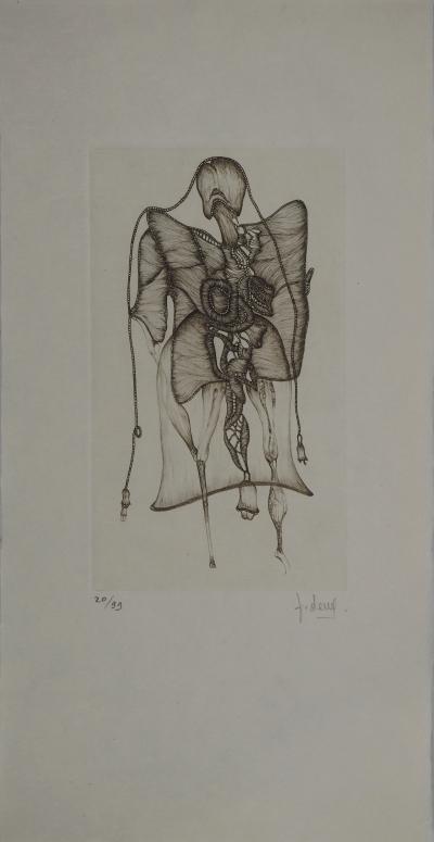 Fred DEUX : Artiste, Gravure originale signée 2