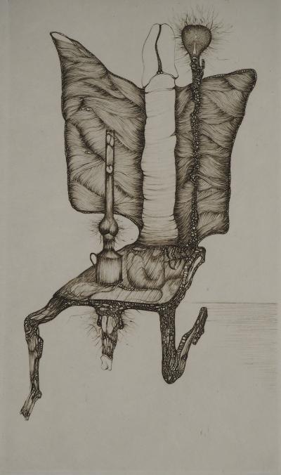 Fred DEUX : Autel, Gravure originale signée 2