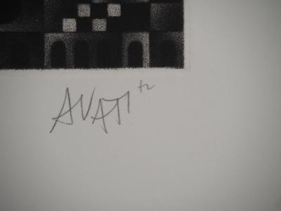 Mario AVATI : Le centimètre, Gravure originale signée 2