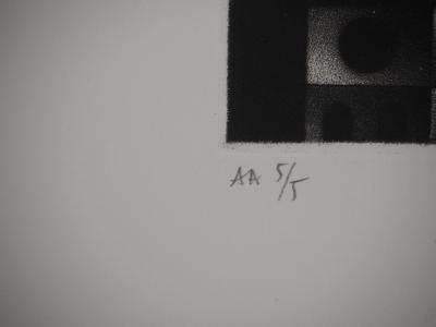 Mario AVATI : Le centimètre, Gravure originale signée 2