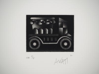 Mario AVATI : Le pot, Gravure originale signée 2