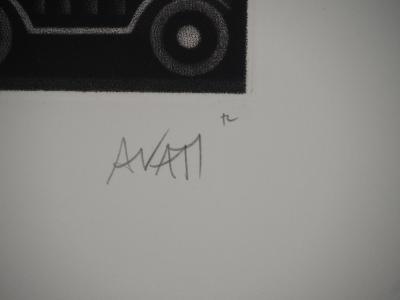 Mario AVATI : Le pot, Gravure originale signée 2