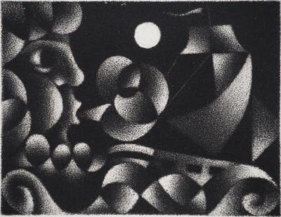 Mario AVATI : Le navire, Gravure originale signée 2