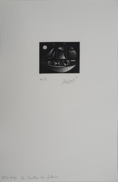 Mario AVATI : La cuillère, Gravure originale signée 2