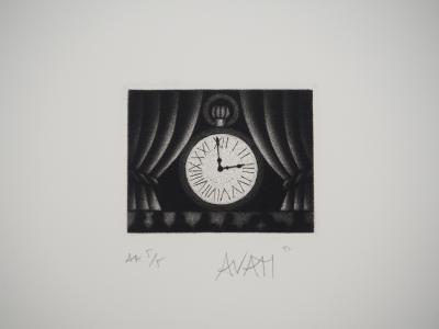 Mario AVATI : La montre, Gravure originale signée 2