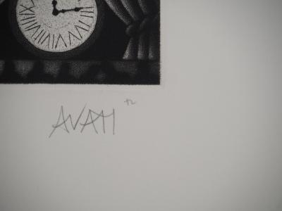 Mario AVATI : La montre, Gravure originale signée 2