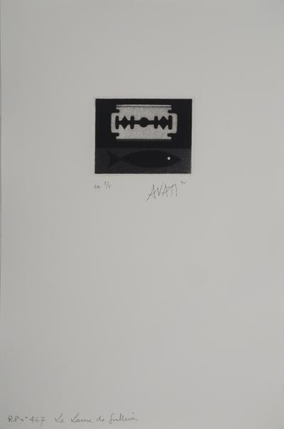 Mario AVATI : La lame, Gravure originale signée 2
