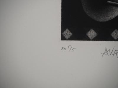 Mario AVATI: The Needle, Original signed engraving 2
