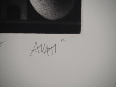 Mario AVATI: Apple, Original signed engraving 2