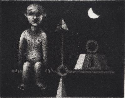 Mario AVATI : La balance, Gravure originale signée 2