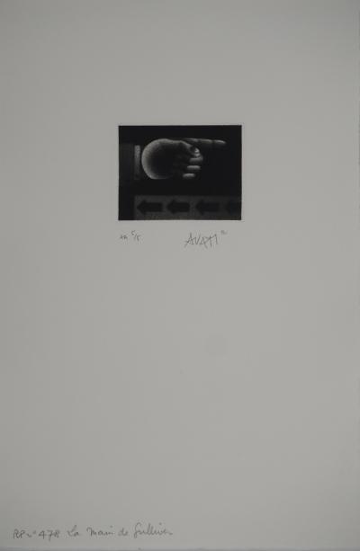 Mario AVATI : La main, Gravure originale signée 2