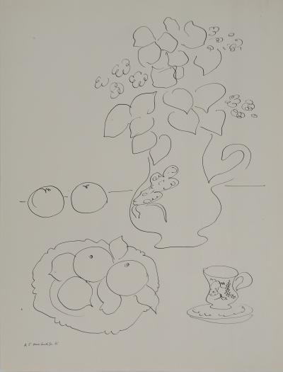 Henri MATISSE : Nature morte aux fleurs, Lithographie signée 2