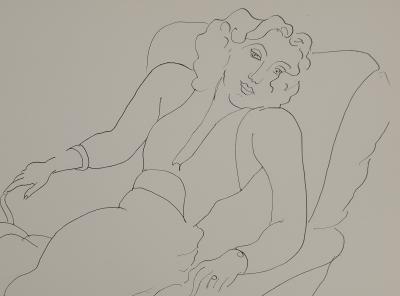 Henri MATISSE : Portrait au fauteuil, Lithographie signée 2