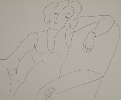 Henri MATISSE : Jeune femme à la posture désinvolte, Lithographie signée 2