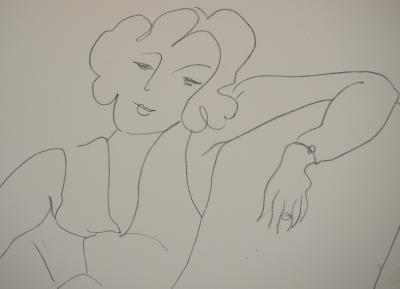 Henri MATISSE : Jeune femme à la posture désinvolte, Lithographie signée 2