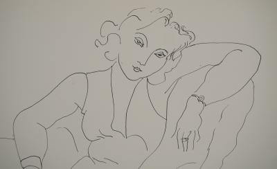 Henri MATISSE : Jeune fille posant, Lithographie signée 2