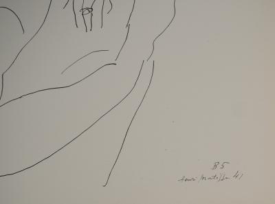 Henri MATISSE : Jeune fille posant, Lithographie signée 2
