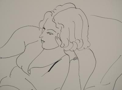 Henri MATISSE : Portrait de profil, Lithographie signée 2