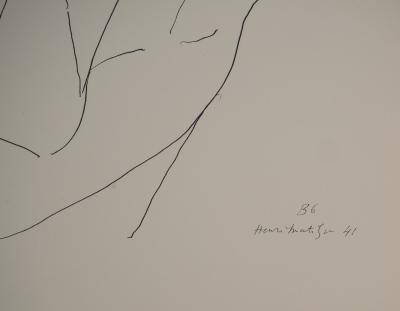 Henri MATISSE : Portrait de profil, Lithographie signée 2