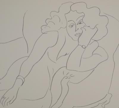 Henri MATISSE : Femme à la chevelure bouclée, Lithographie signée 2