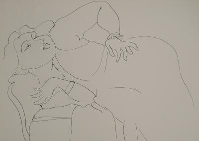 Henri MATISSE: Portrait with one hand on the hip, Signed lithograph 2