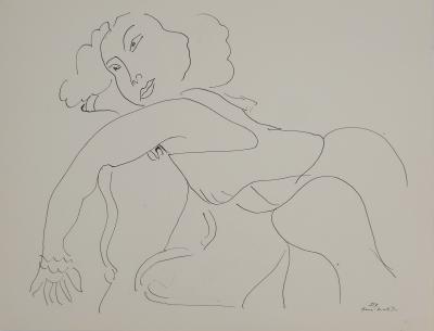 Henri MATISSE : Femme attendant son amant, Lithographie signée 2