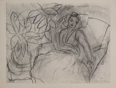 Henri MATISSE : Femme alitée, Lithographie signée 2