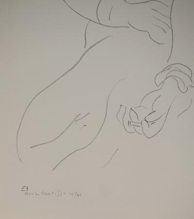 Henri MATISSE : Croquis à la cigarette, Lithographie signée 2